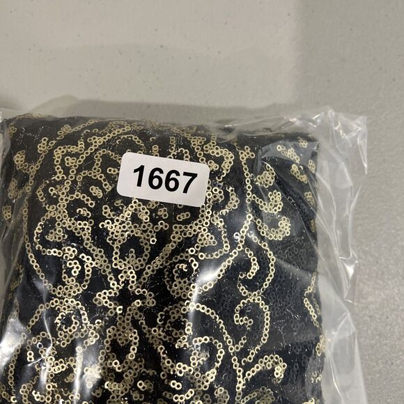 Slate Willow 6 Black Gold Mae Sequin Party Dress Little Black Bold - Picture 11 of 11